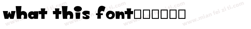 what this font字体转换